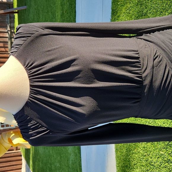 Zara Basic Black Long Sleeve Dress - Size Large - Picture 2 of 9